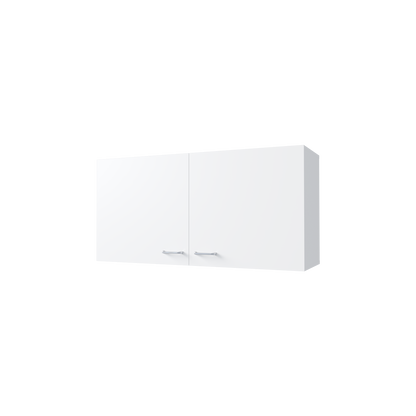 Modern White Pine Kitchen Storage Cabinet with Two Doors