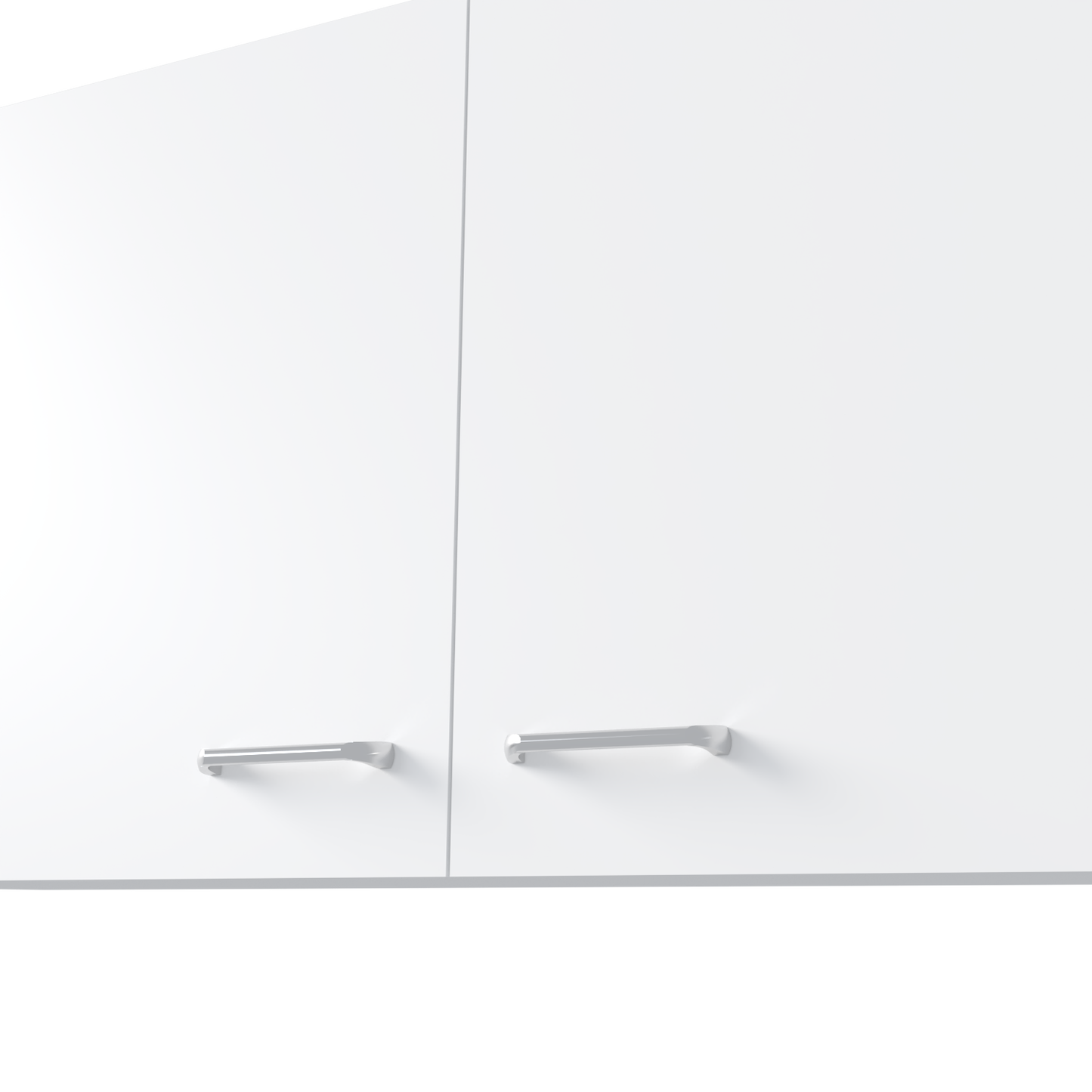 Modern White Pine Kitchen Storage Cabinet with Two Doors