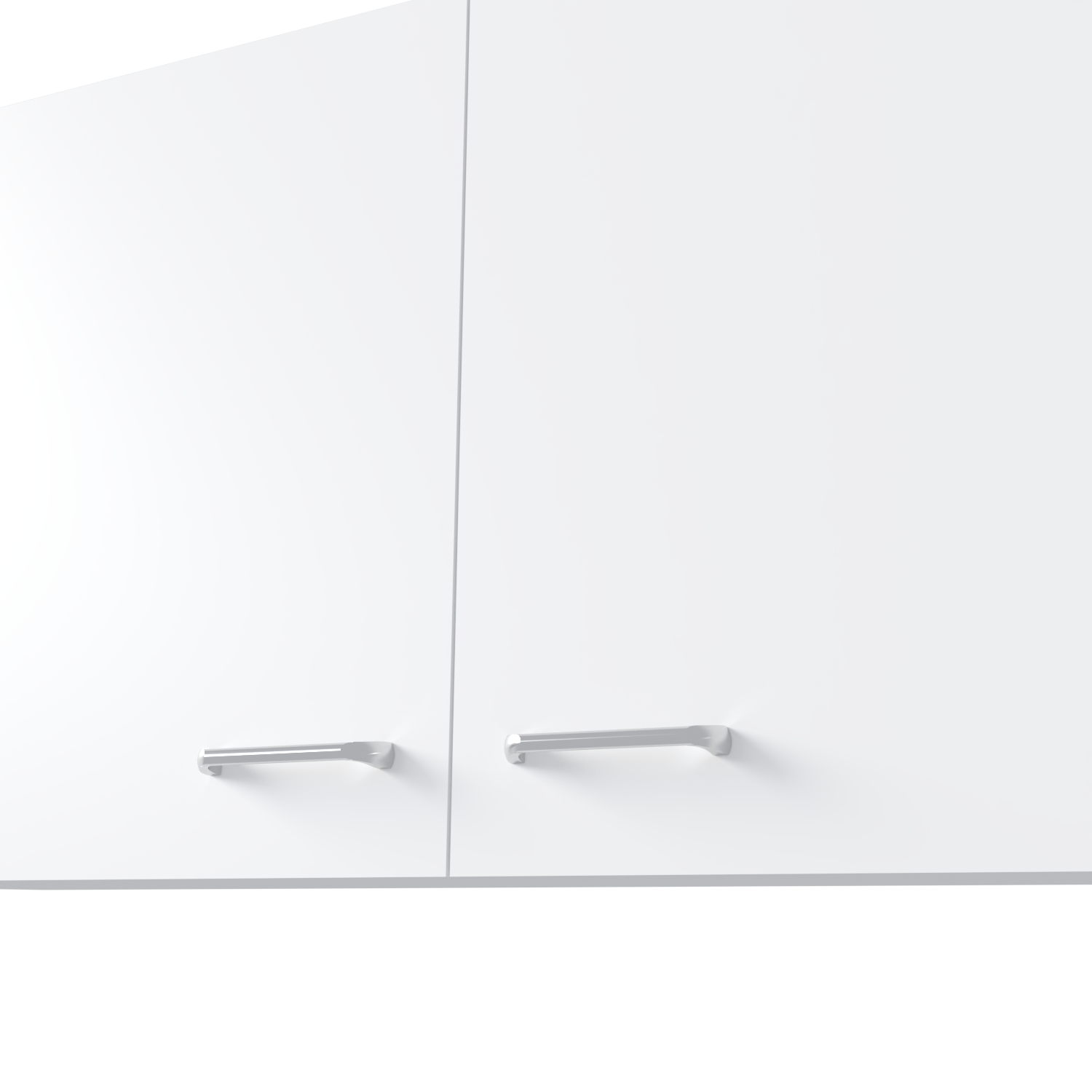 Modern White Pine Kitchen Storage Cabinet with Two Doors