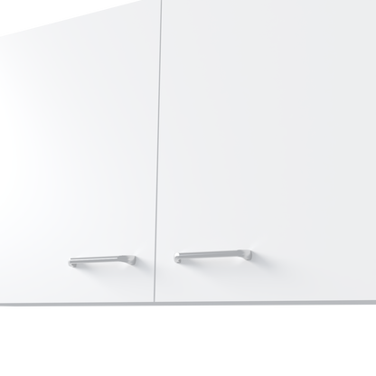 Modern White Pine Kitchen Storage Cabinet with Two Doors