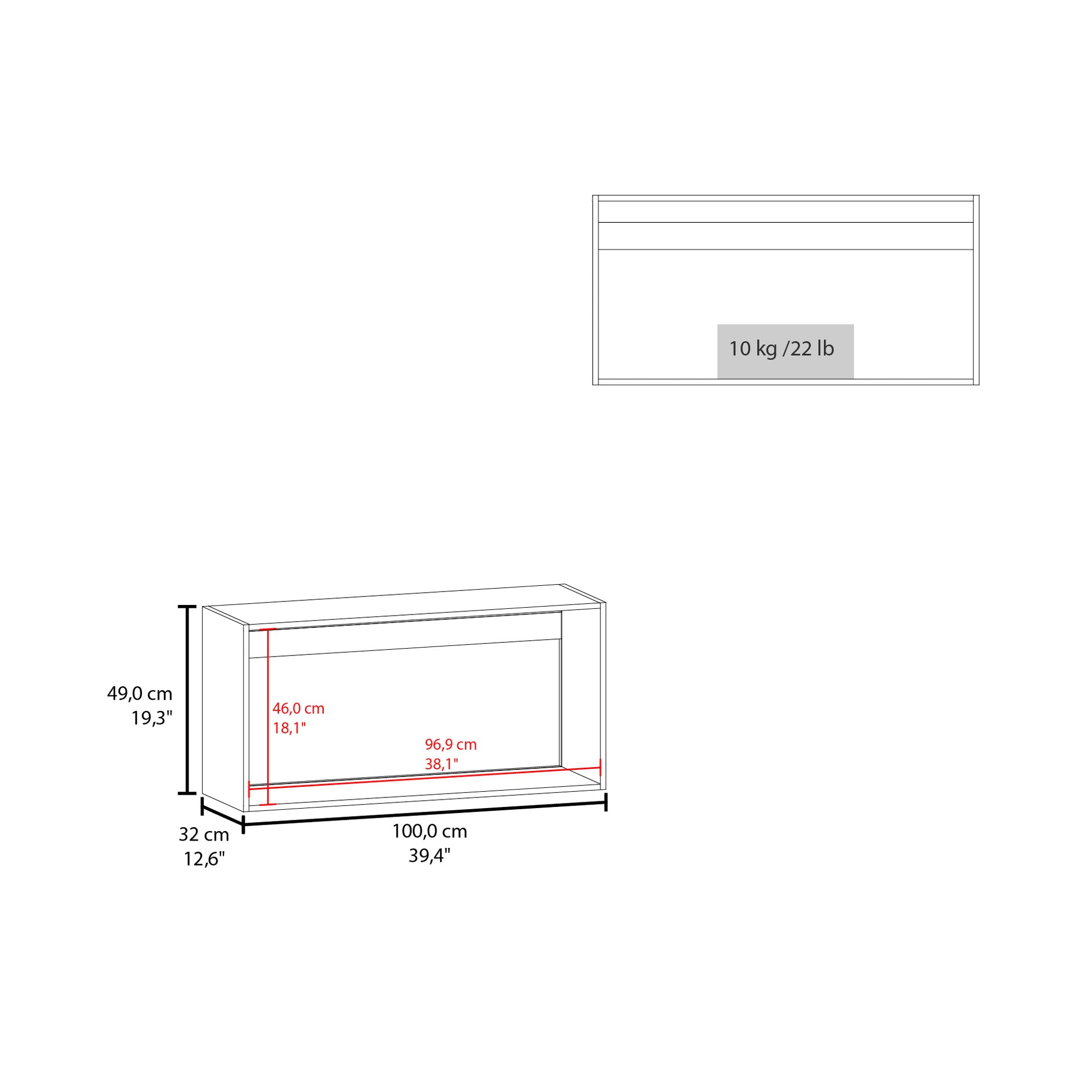 Modern White Pine Kitchen Storage Cabinet with Two Doors