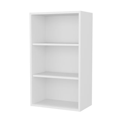 Modern White Wall Cabinet for Kitchen Storage with Open Shelves