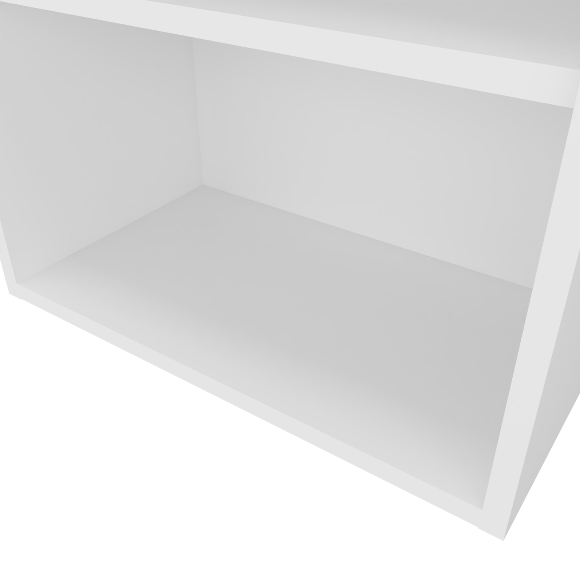 Modern White Wall Cabinet for Kitchen Storage with Open Shelves