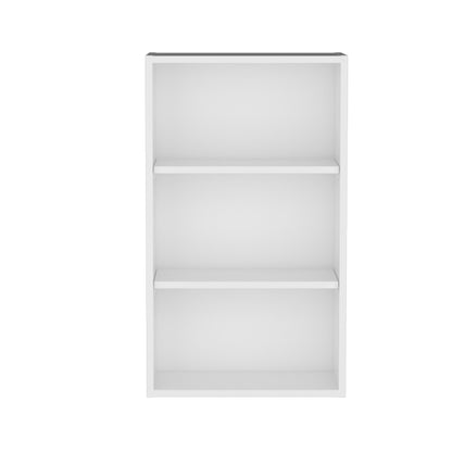 Modern White Wall Cabinet for Kitchen Storage with Open Shelves