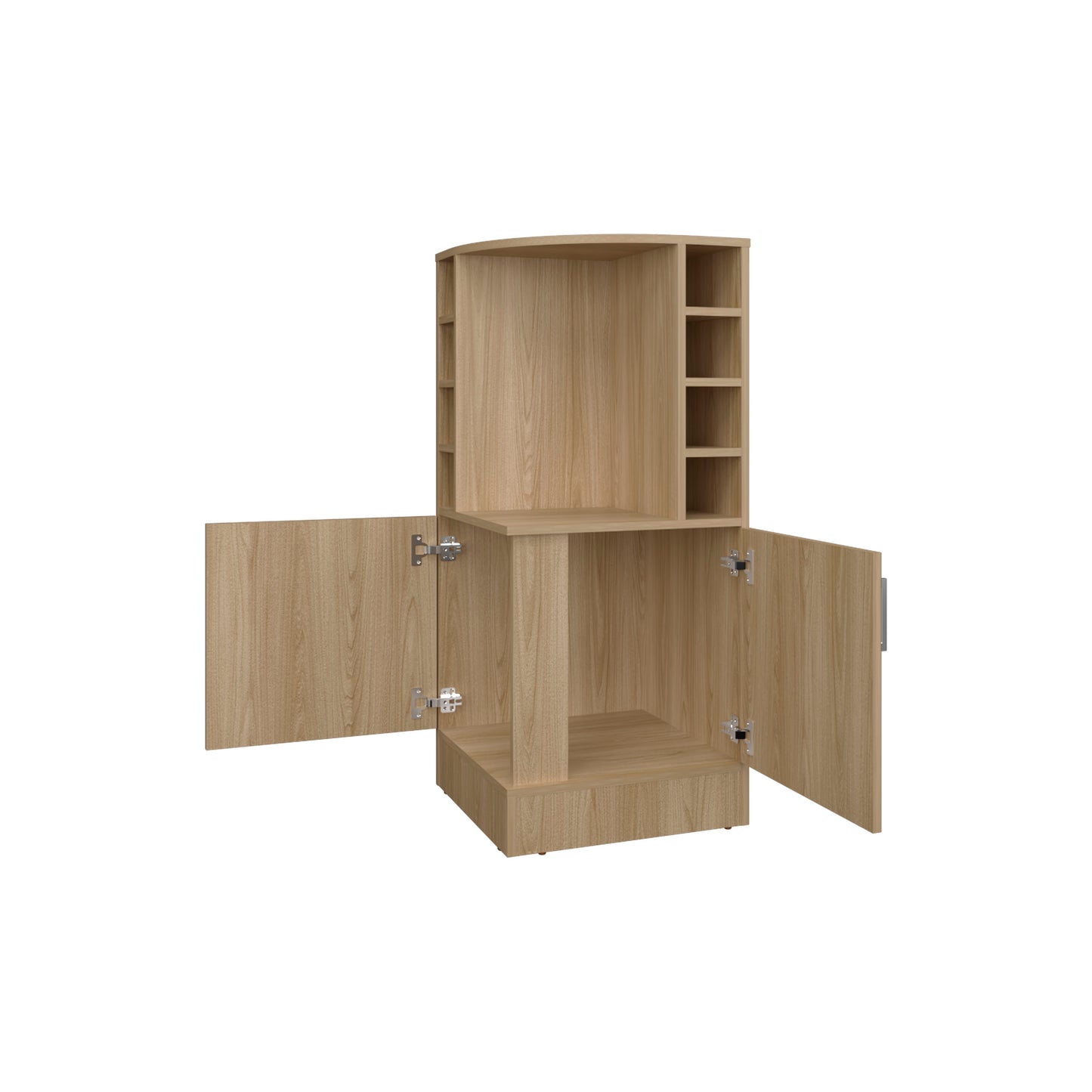 Rectangular Kitchen Island - Natural Wood Bar Cabinet