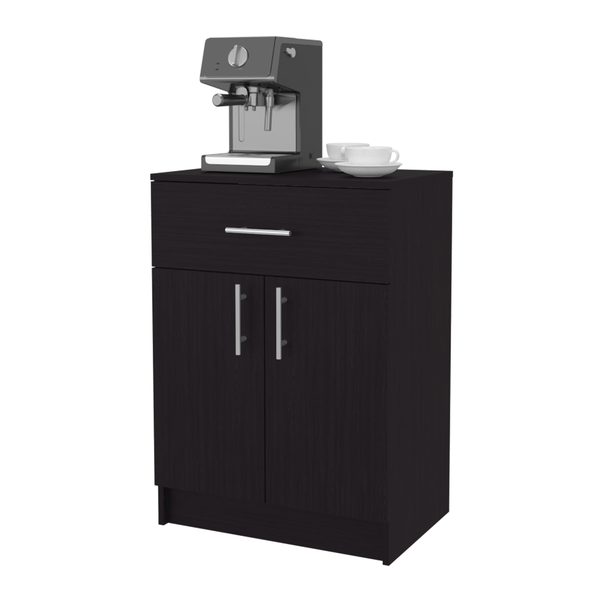 Wenge Kitchen Server with Storage Shelves for Dining Room