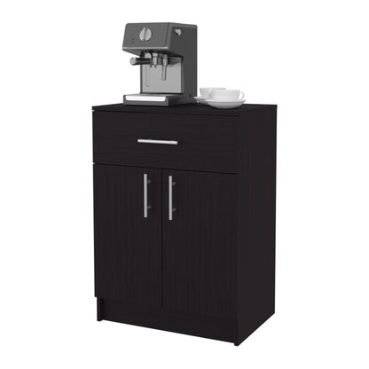 Wenge Kitchen Server with Storage Shelves for Dining Room