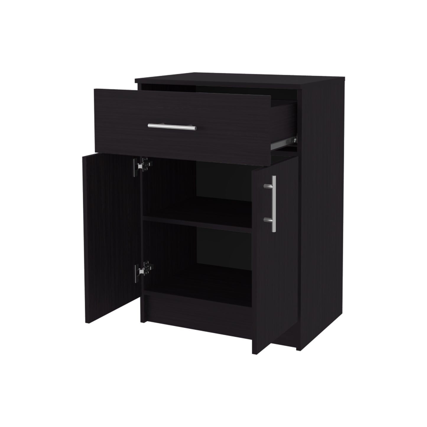Wenge Kitchen Server with Storage Shelves for Dining Room