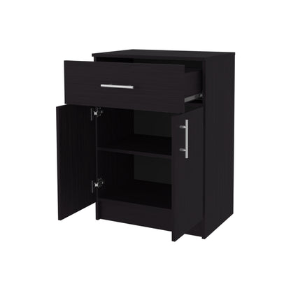 Wenge Kitchen Server with Storage Shelves for Dining Room