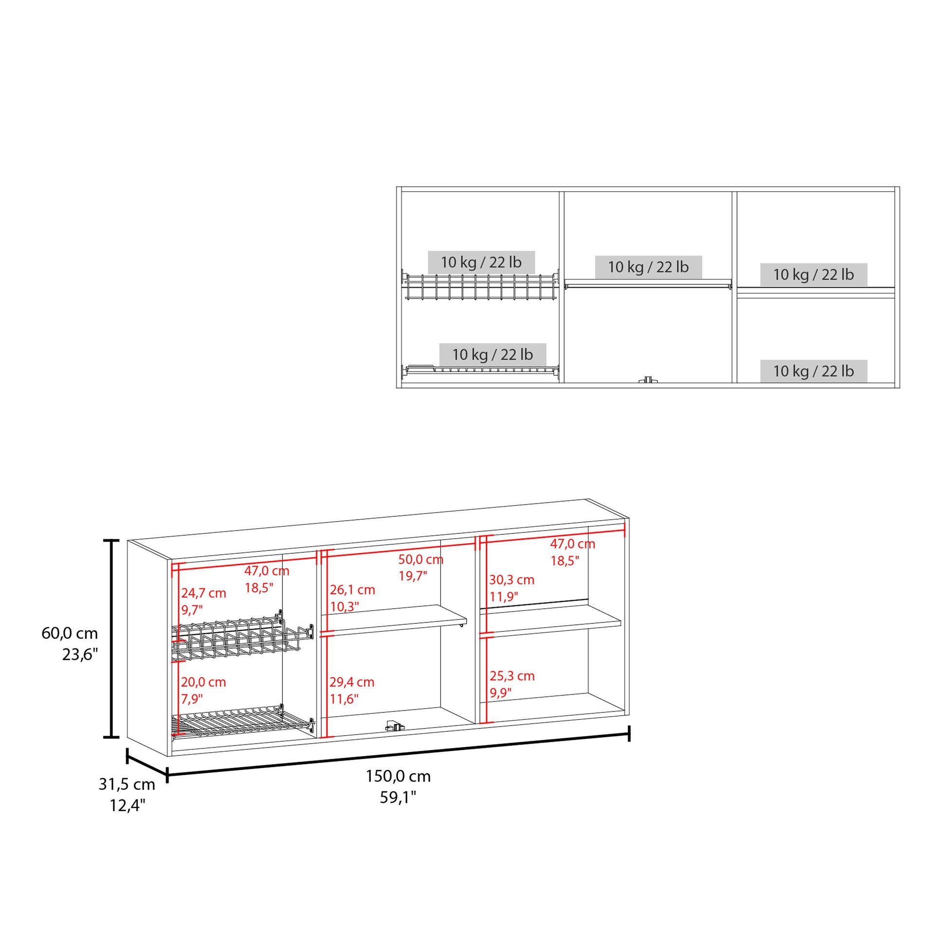 Light Oak Kitchen Wall Cabinet with Glass Doors - 23.6"W for Dining Room