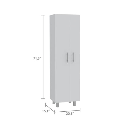 Norway Broom Closet Pantry - White Engineered Wood Server