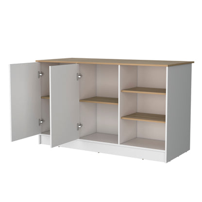 Multicolor Kitchen Island - Rectangular Pine Island