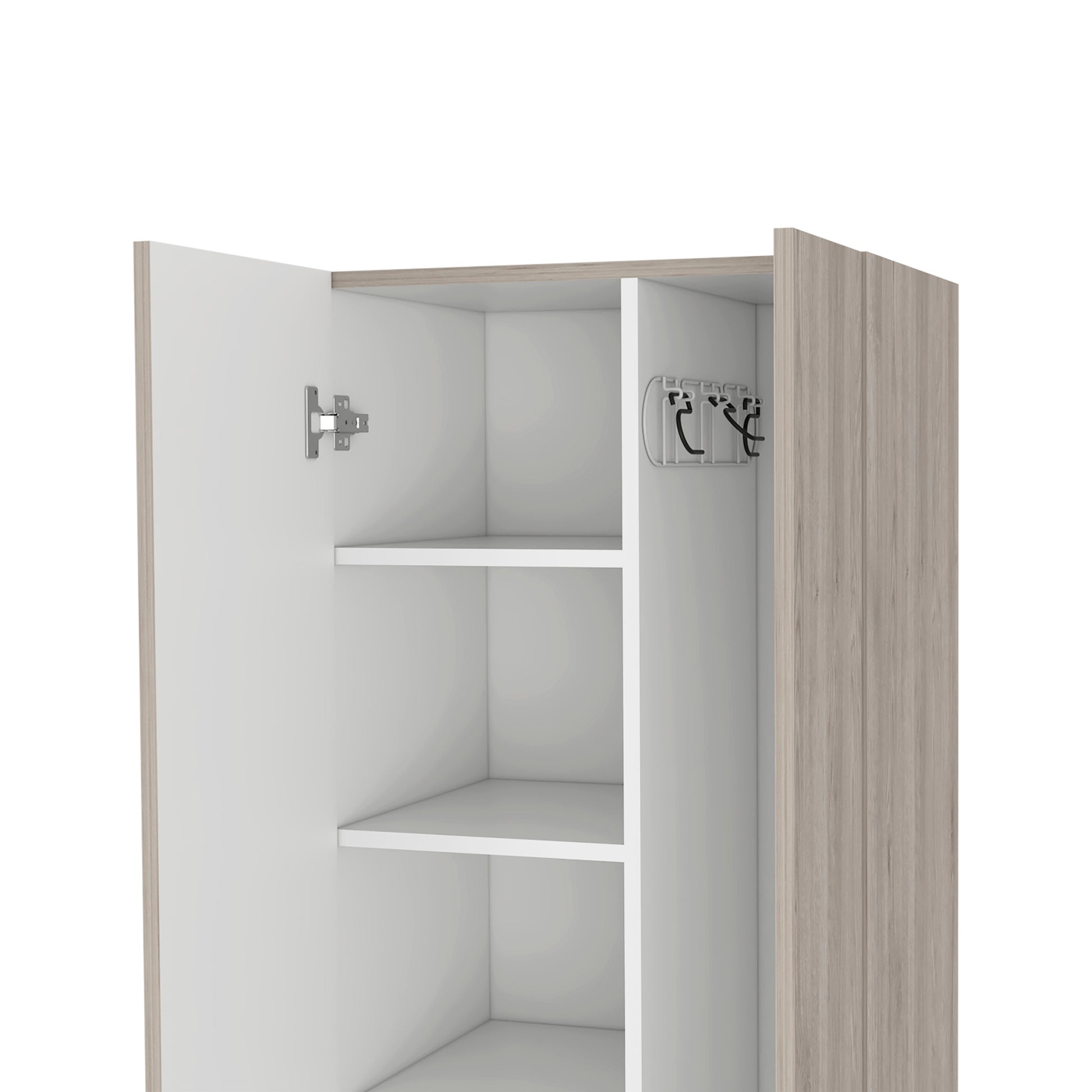 Norway Broom Closet Pantry - 5 Shelf Storage Cabinet, Multicolor