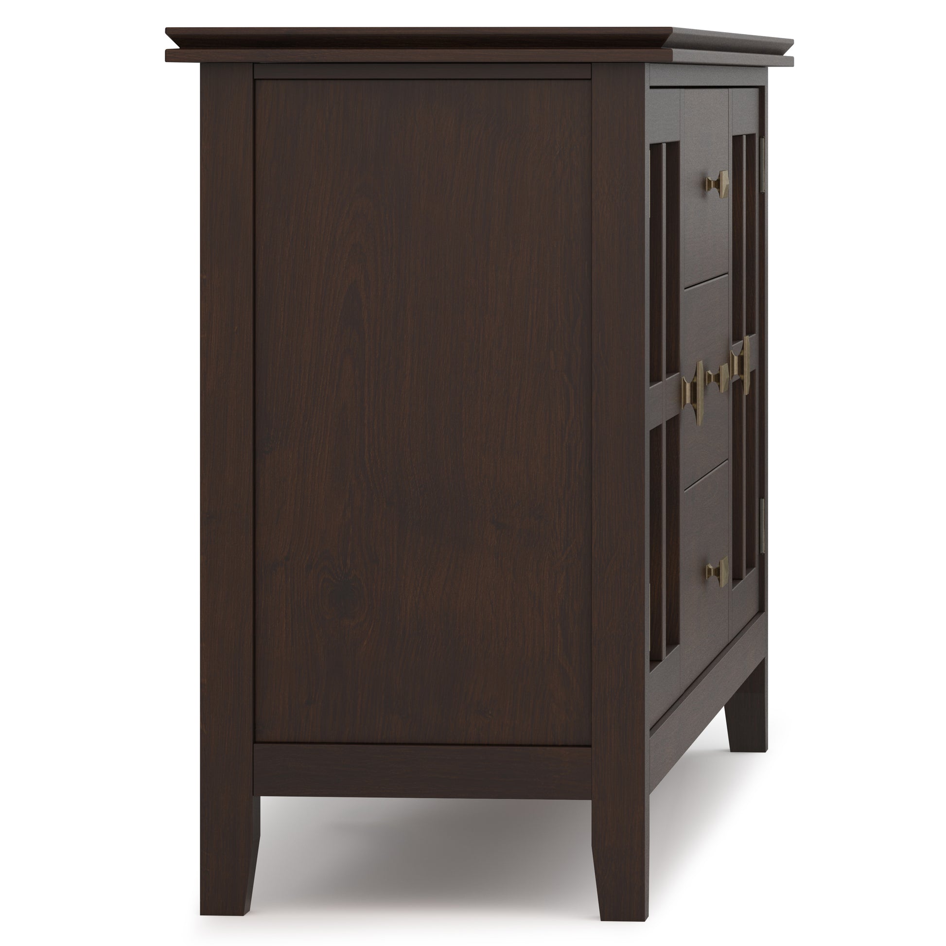 Dark Brown Wood Sideboard Buffet - 60" Wide