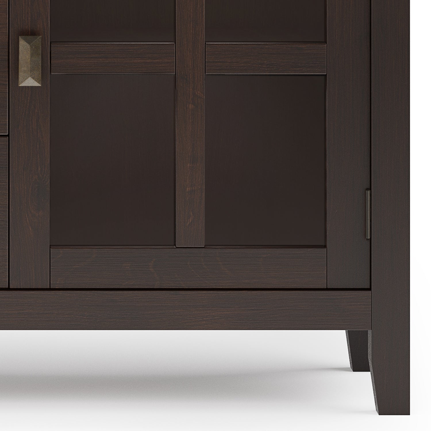 Dark Brown Wood Sideboard Buffet - 60" Wide