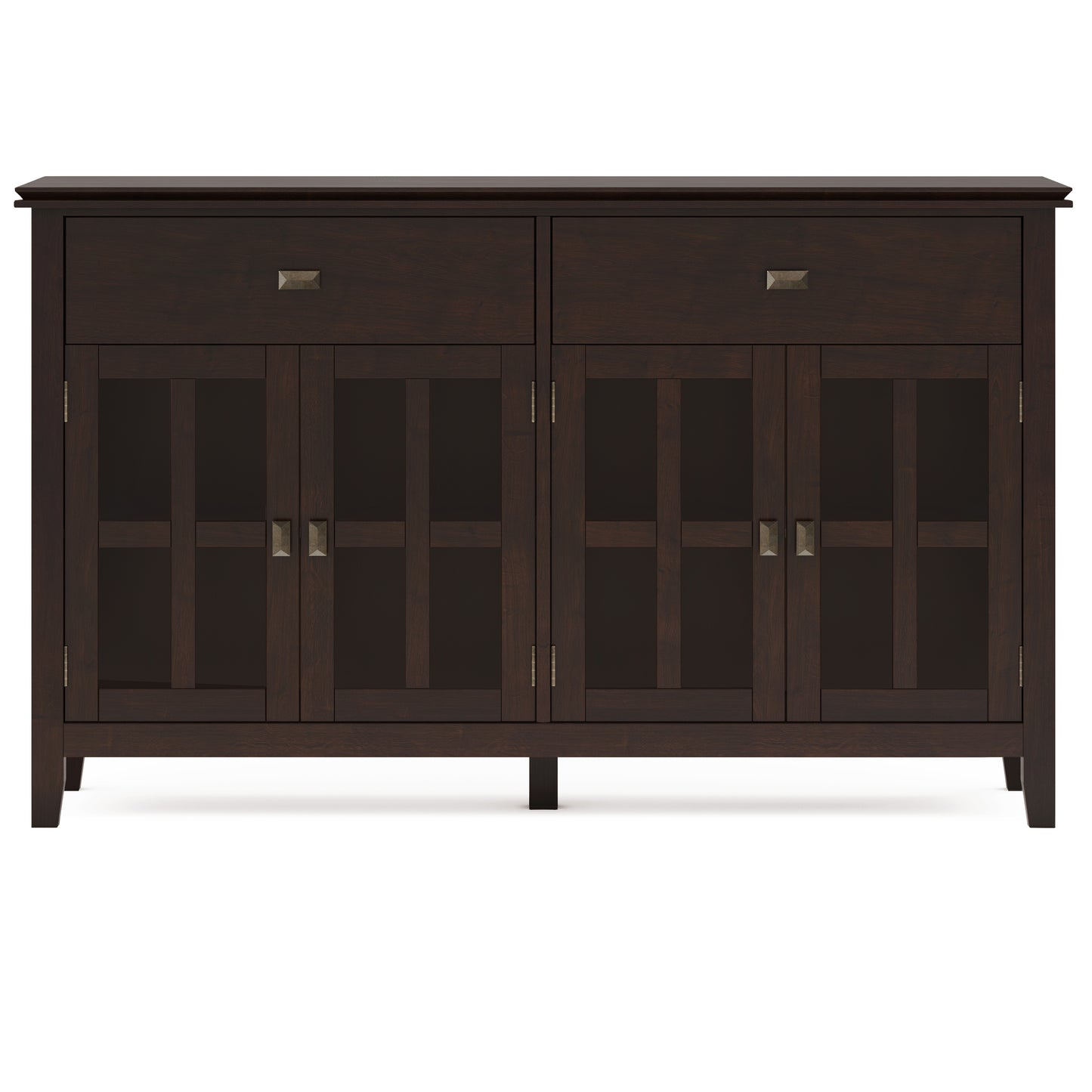 Dark Brown Wood Buffet Server - 60" Wide
