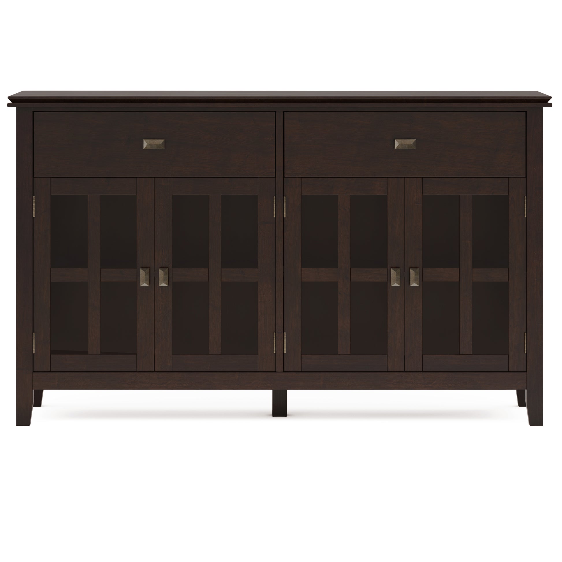 Dark Brown Wood Buffet Server - 60" Wide