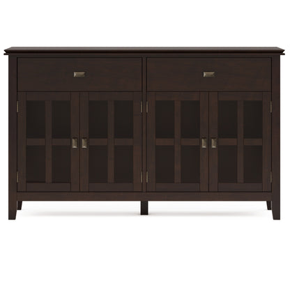 Dark Brown Wood Buffet Server - 60" Wide