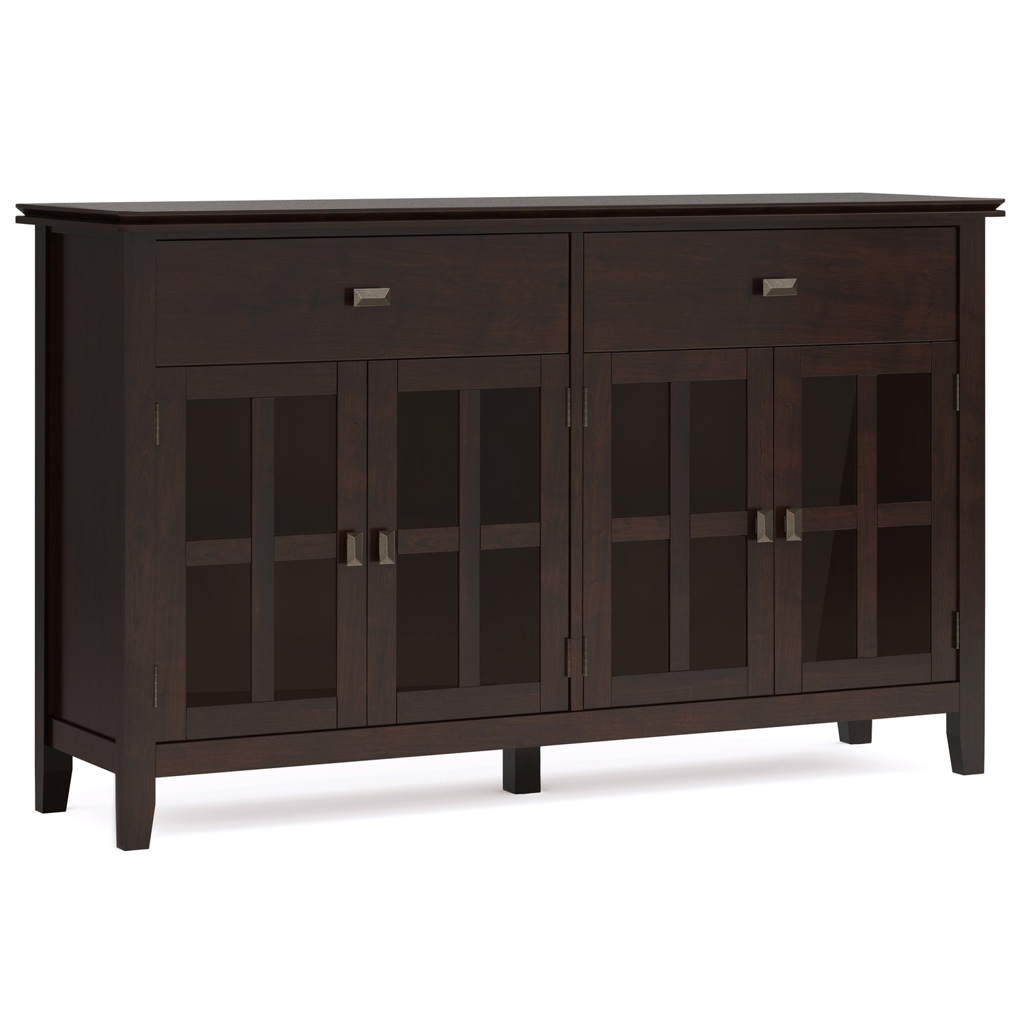 Dark Brown Wood Buffet Server - 60" Wide