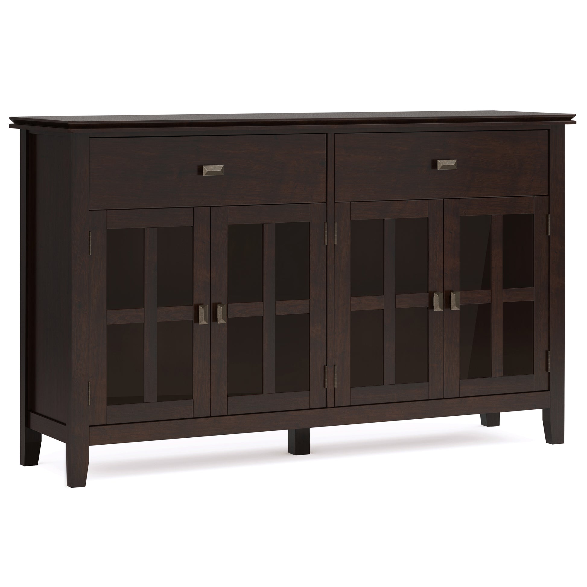 Dark Brown Wood Buffet Server - 60" Wide