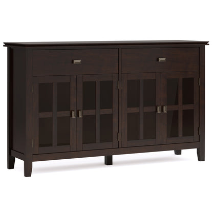 Dark Brown Wood Buffet Server - 60" Wide