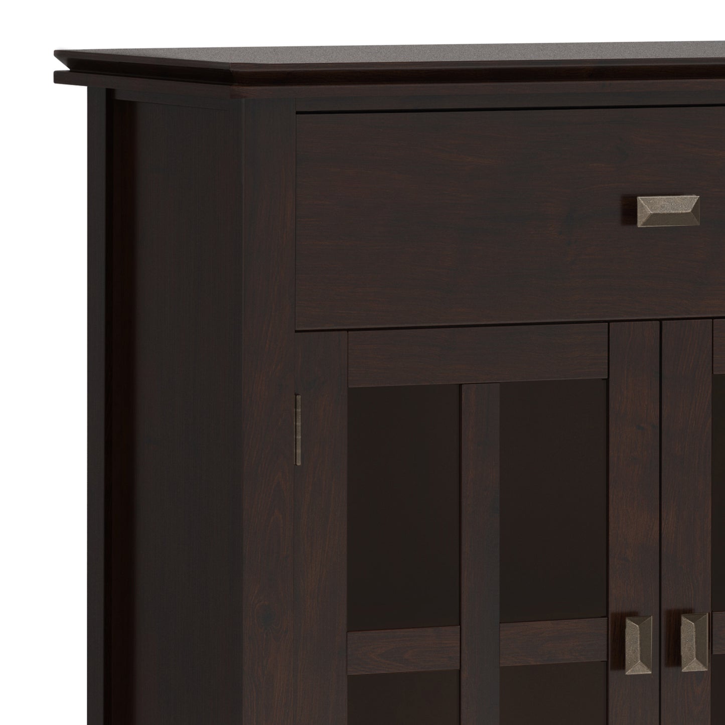 Dark Brown Wood Buffet Server - 60" Wide