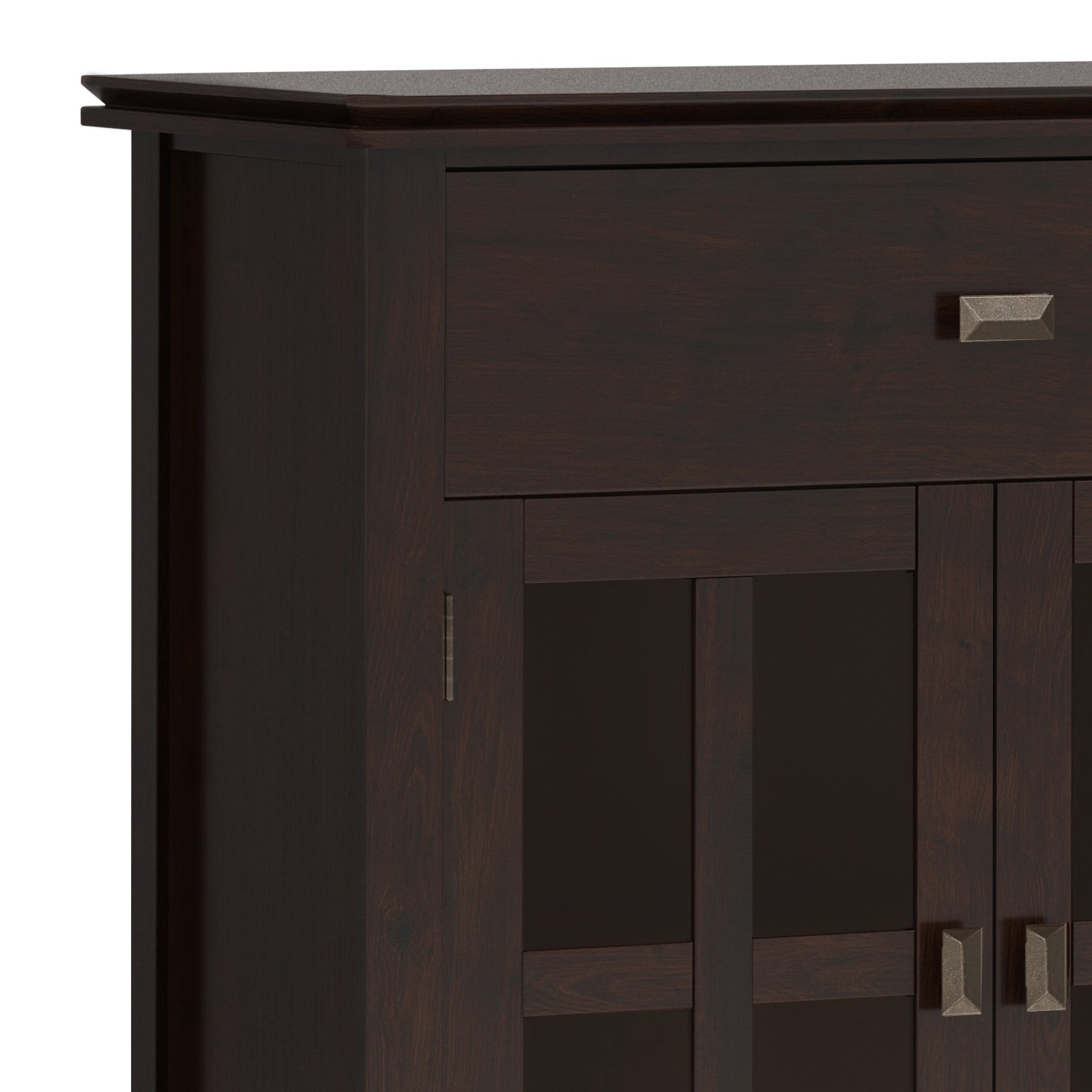 Dark Brown Wood Buffet Server - 60" Wide