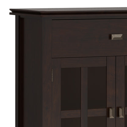 Dark Brown Wood Buffet Server - 60" Wide