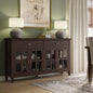 Artisan Solid Wood Large 4 Door Sideboard Buffet in Dark Chestnut Brown