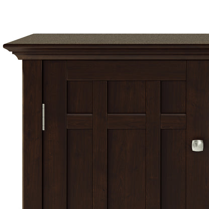 Dark Brown Wood Sideboard Buffet with Wine Rack - 54" Wide
