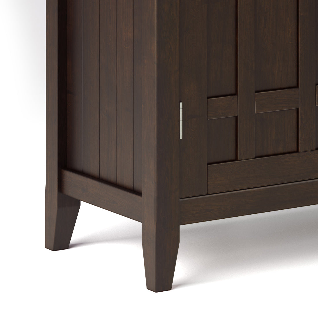 Dark Brown Wood Sideboard Buffet with Wine Rack - 54" Wide