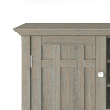 Light Brown Wood Sideboard Buffet with Wine Rack - 54"W