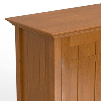Light Brown Solid Wood Sideboard for Dining Room Storage and Wine Rack