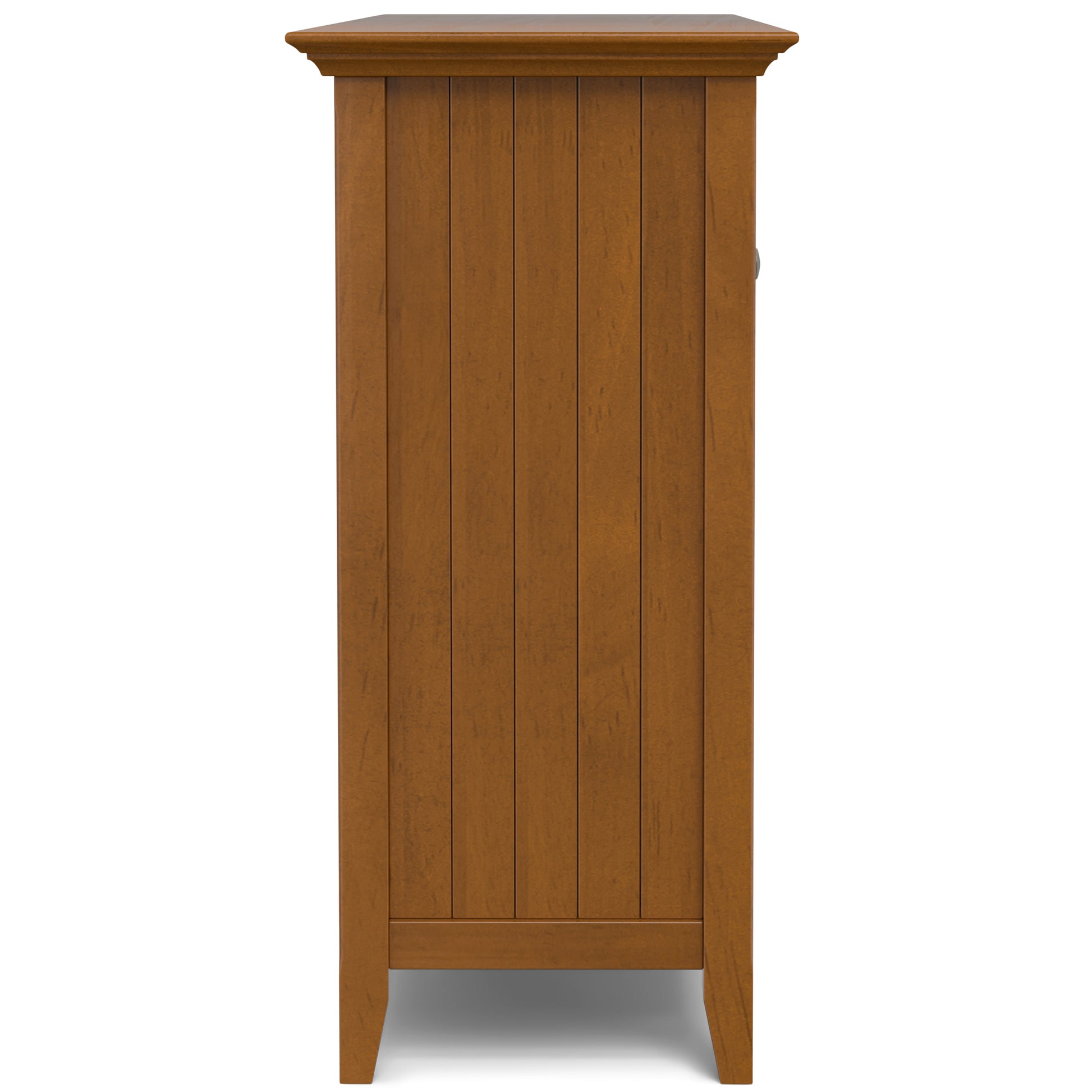 Light Brown Solid Wood Sideboard for Dining Room Storage and Wine Rack