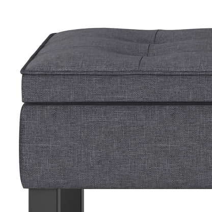 Dark Gray Storage Ottoman Bench - Comfortable & Stylish