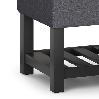 Dark Gray Storage Ottoman Bench - Comfortable & Stylish