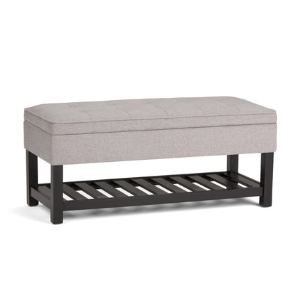 Cosmopolitan - Storage Ottoman Bench with Open Bottom - Cloud Grey