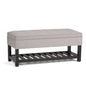 Cosmopolitan - Storage Ottoman Bench with Open Bottom - Cloud Grey