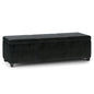 Avalon 54 inch Wide Extra Large Storage Ottoman Bench in Midnight Black Vegan Leather