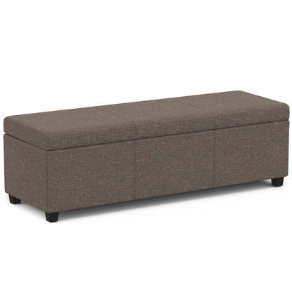 Avalon - Extra Large Storage Ottoman Bench - Fawn Brown