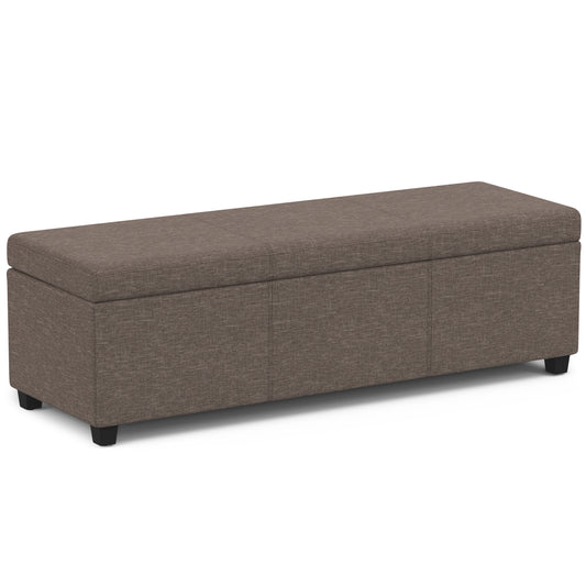 Avalon - Extra Large Storage Ottoman Bench - Fawn Brown