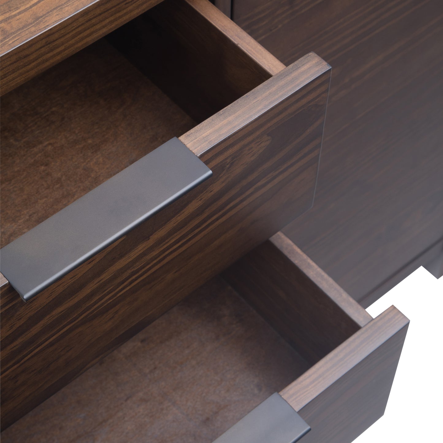 Dark Brown Wood Sideboard Buffet - 54" Wide