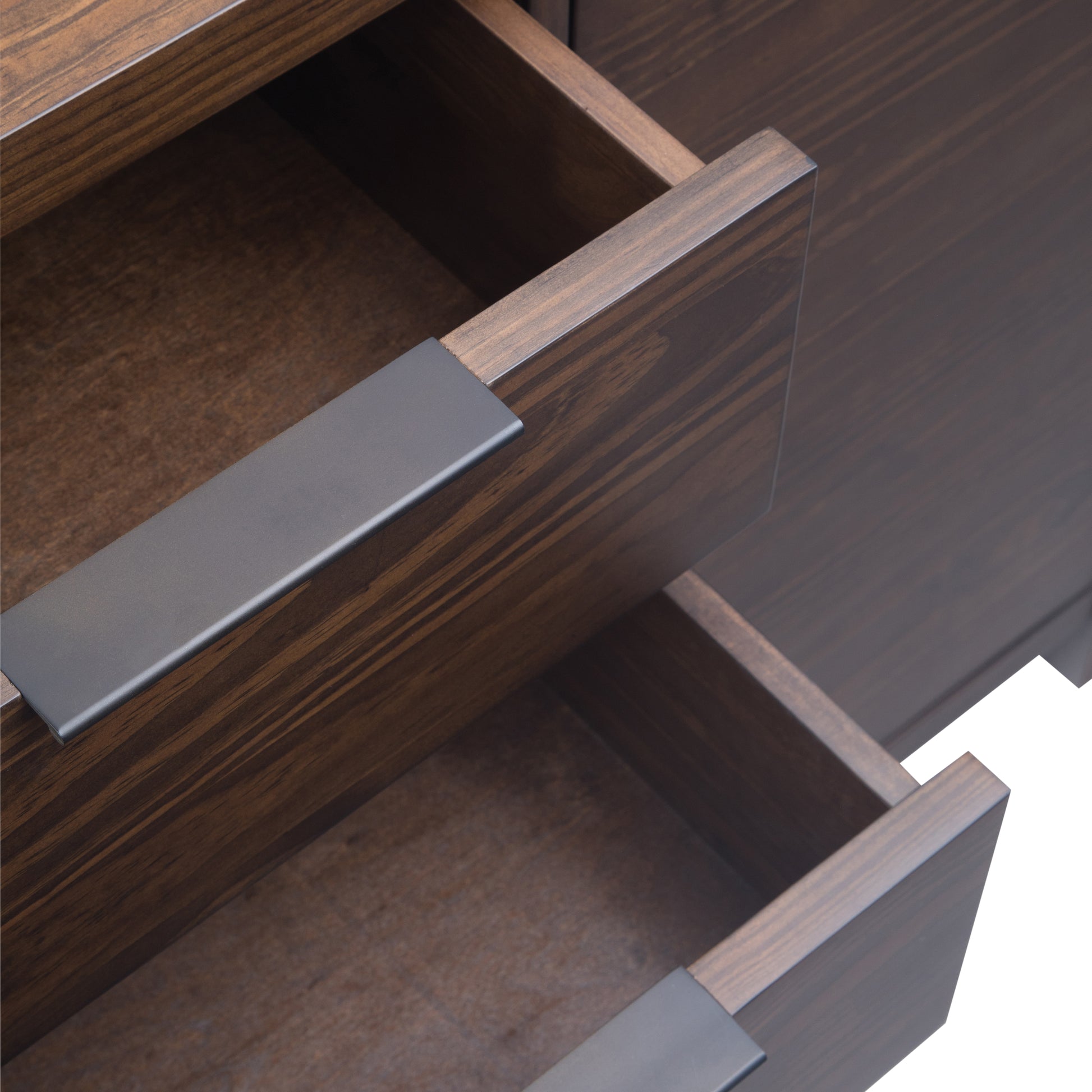 Dark Brown Wood Sideboard Buffet - 54" Wide