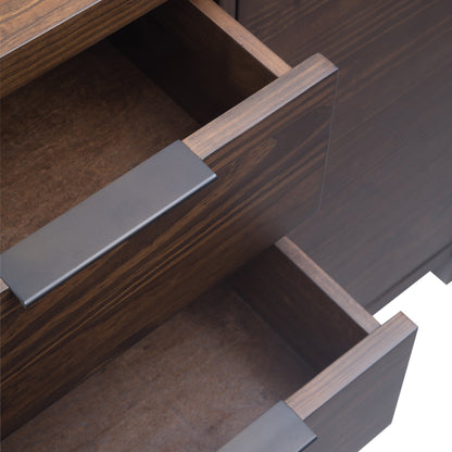 Dark Brown Wood Sideboard Buffet - 54" Wide