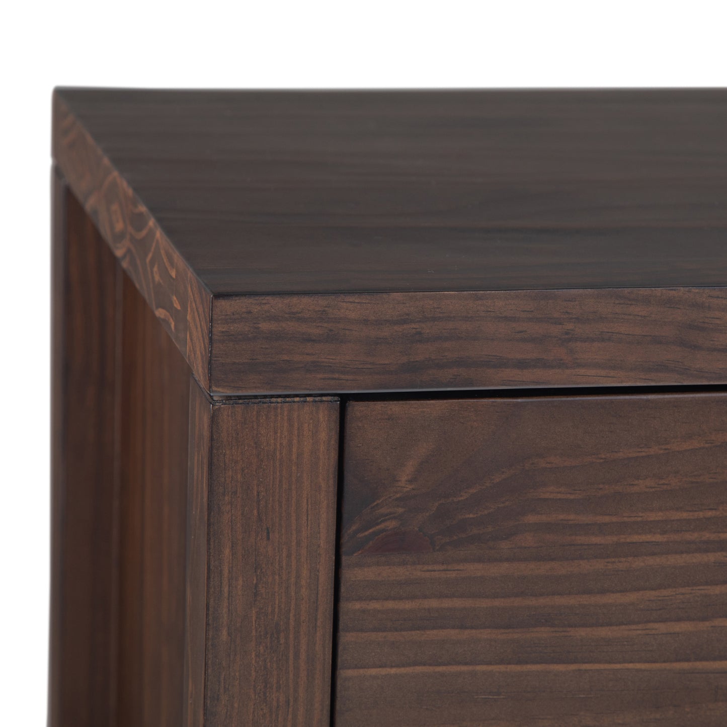 Dark Brown Wood Sideboard Buffet - 54" Wide