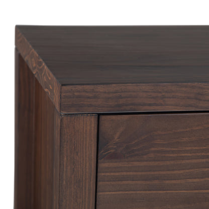Dark Brown Wood Sideboard Buffet - 54" Wide