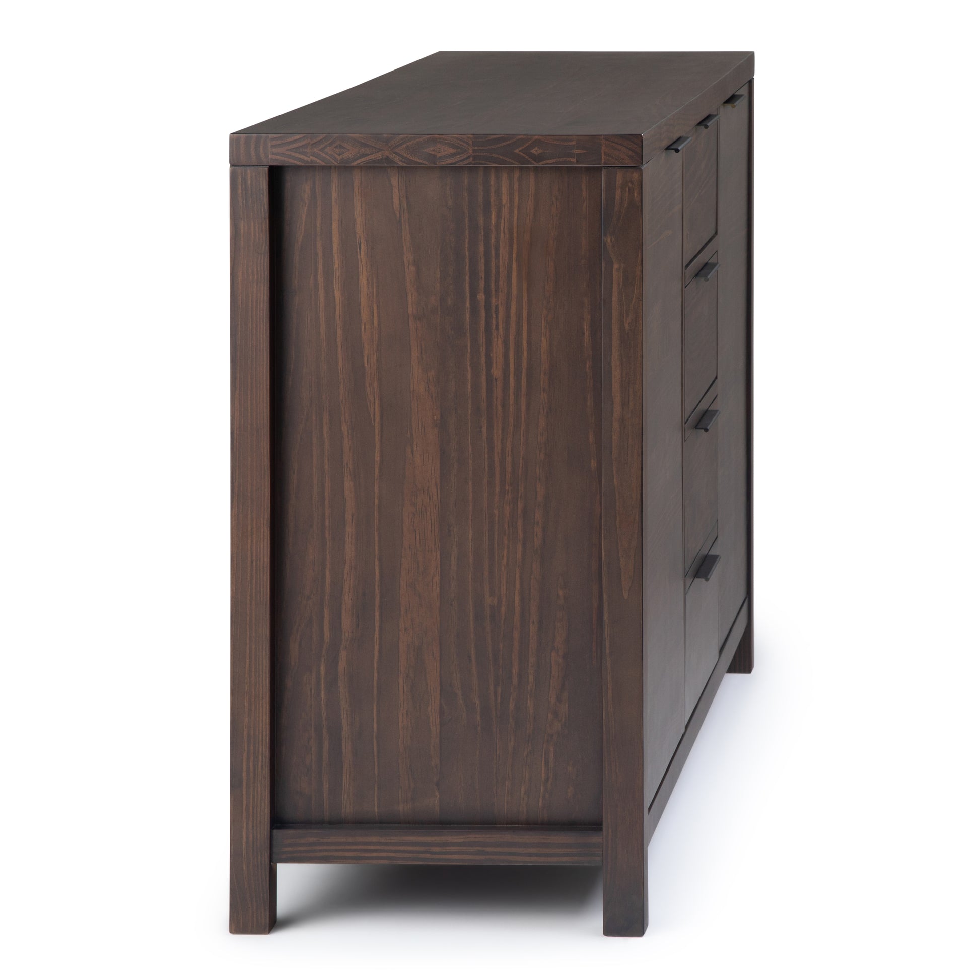 Dark Brown Wood Sideboard Buffet - 54" Wide