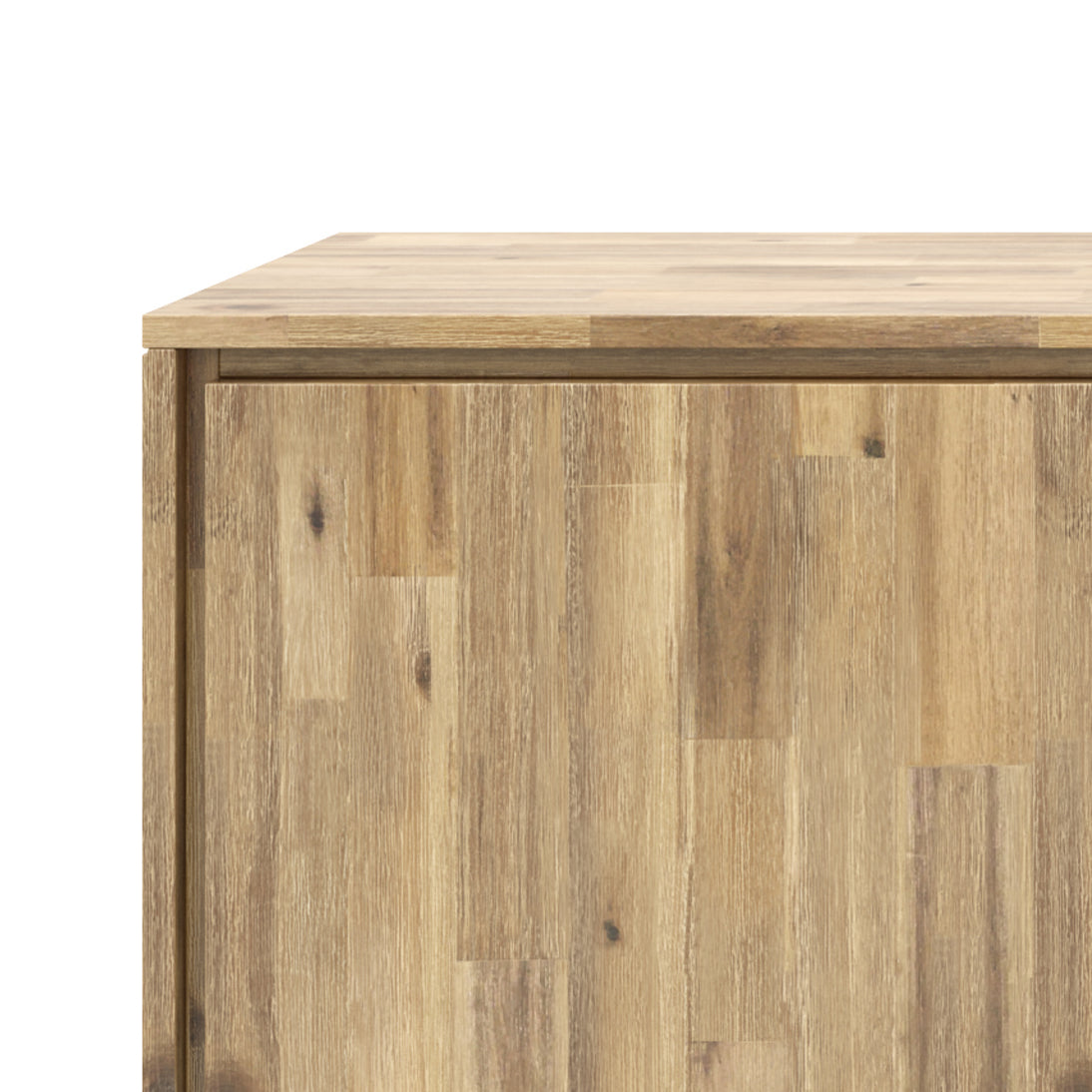 Light Brown Acacia Wood Sideboard Buffet - 60" Wide for Dining Room
