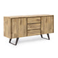 Lowry 60 inch Wide Solid Acacia Wood Sideboard Buffet in Distressed Golden Wheat