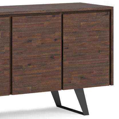 Large 4 Door Sideboard Buffet - Dark Brown Wood